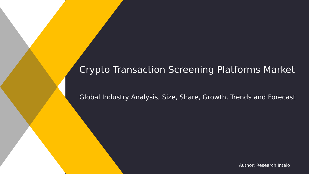 Crypto Transaction Screening Platforms Market Research Report 2033
