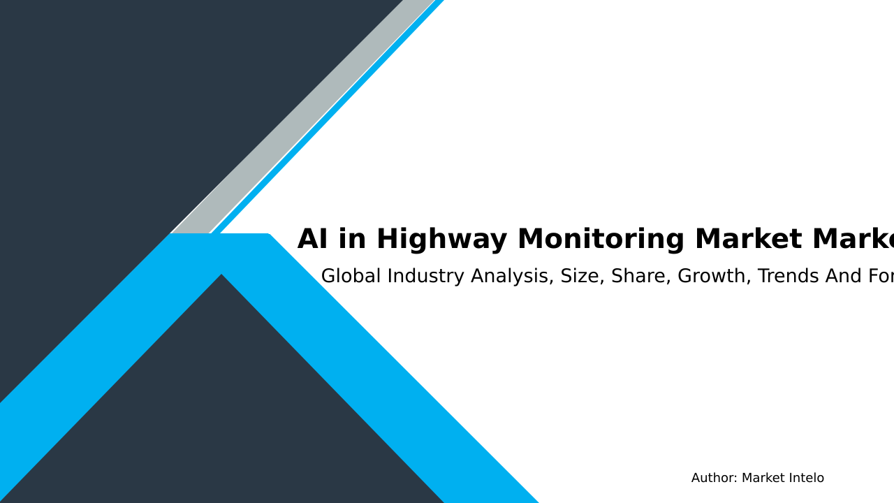 AI in Highway Monitoring Market Research Report 2033